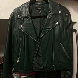 Green leather jacket
